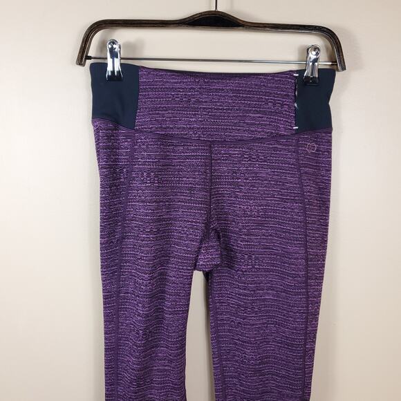 Calia Purple Heathered Mid-rise Cropped Leggings Size S - Picture 3 of 8